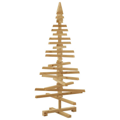 Wooden Christmas Tree with Stand Brown 120 cm Solid pine wood