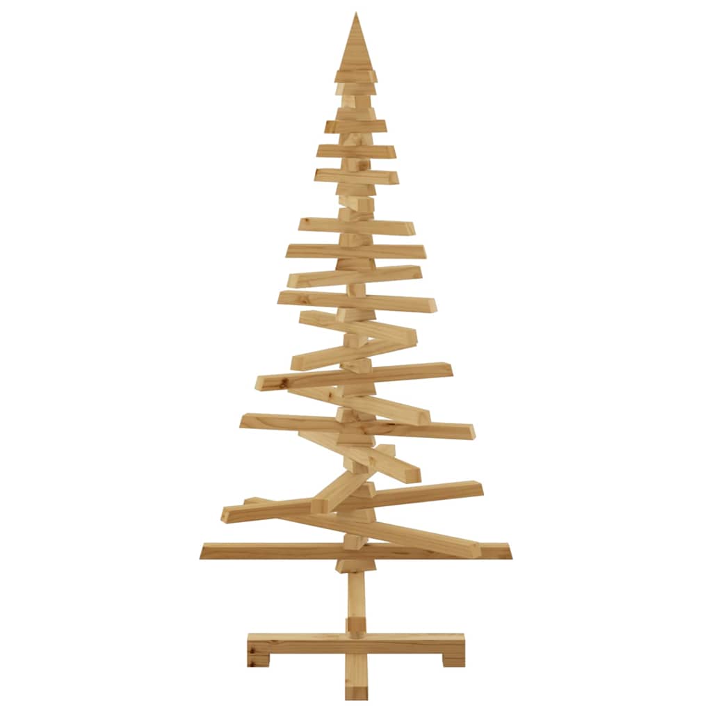 Wooden Christmas Tree with Stand Brown 120 cm Solid pine wood