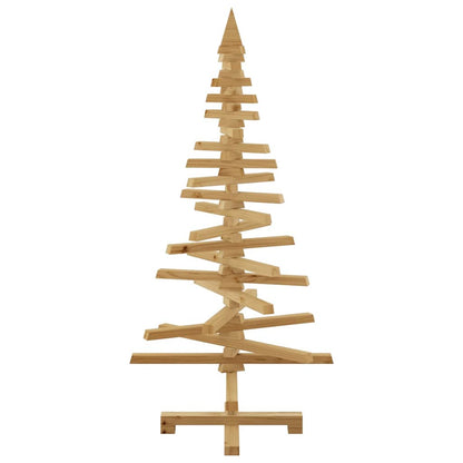 Wooden Christmas Tree with Stand Brown 120 cm Solid pine wood