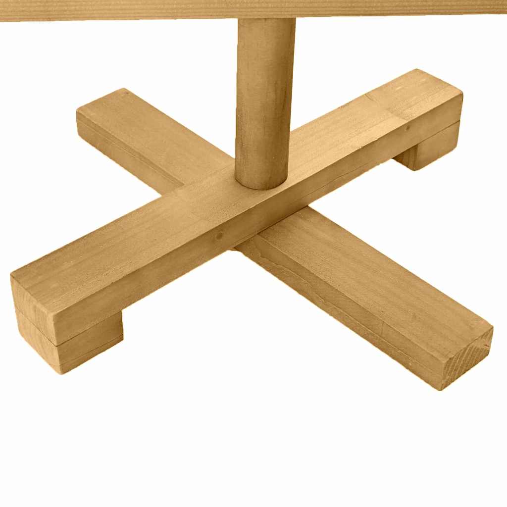 Wooden Christmas Tree with Stand Brown 150 cm Solid pine wood
