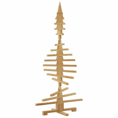 Wooden Christmas Tree with Stand Brown 150 cm Solid pine wood