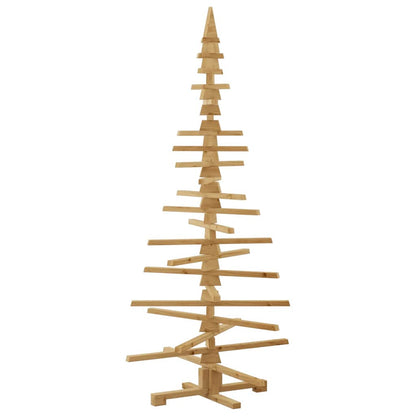 Wooden Christmas Tree with Stand Brown 180 cm Solid pine wood