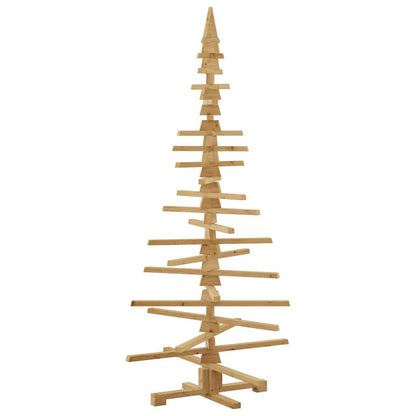 Wooden Christmas Tree with Stand Brown 180 cm Solid pine wood