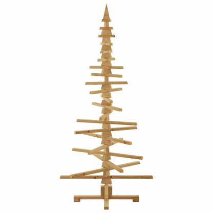 Wooden Christmas Tree with Stand Brown 180 cm Solid pine wood