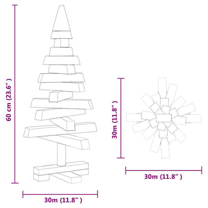 Christmas Trees with Stand Brown 60 cm Solid pine wood