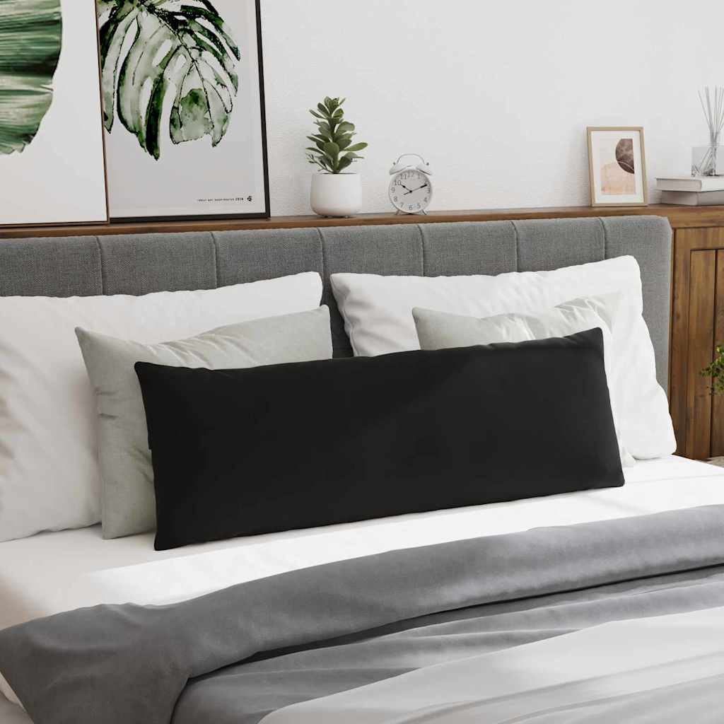 Sofa Pillows 2 pcs Black 120 x 40 cm Corduroy Fabric