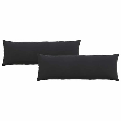Sofa Pillows 2 pcs Black 120 x 40 cm Corduroy Fabric