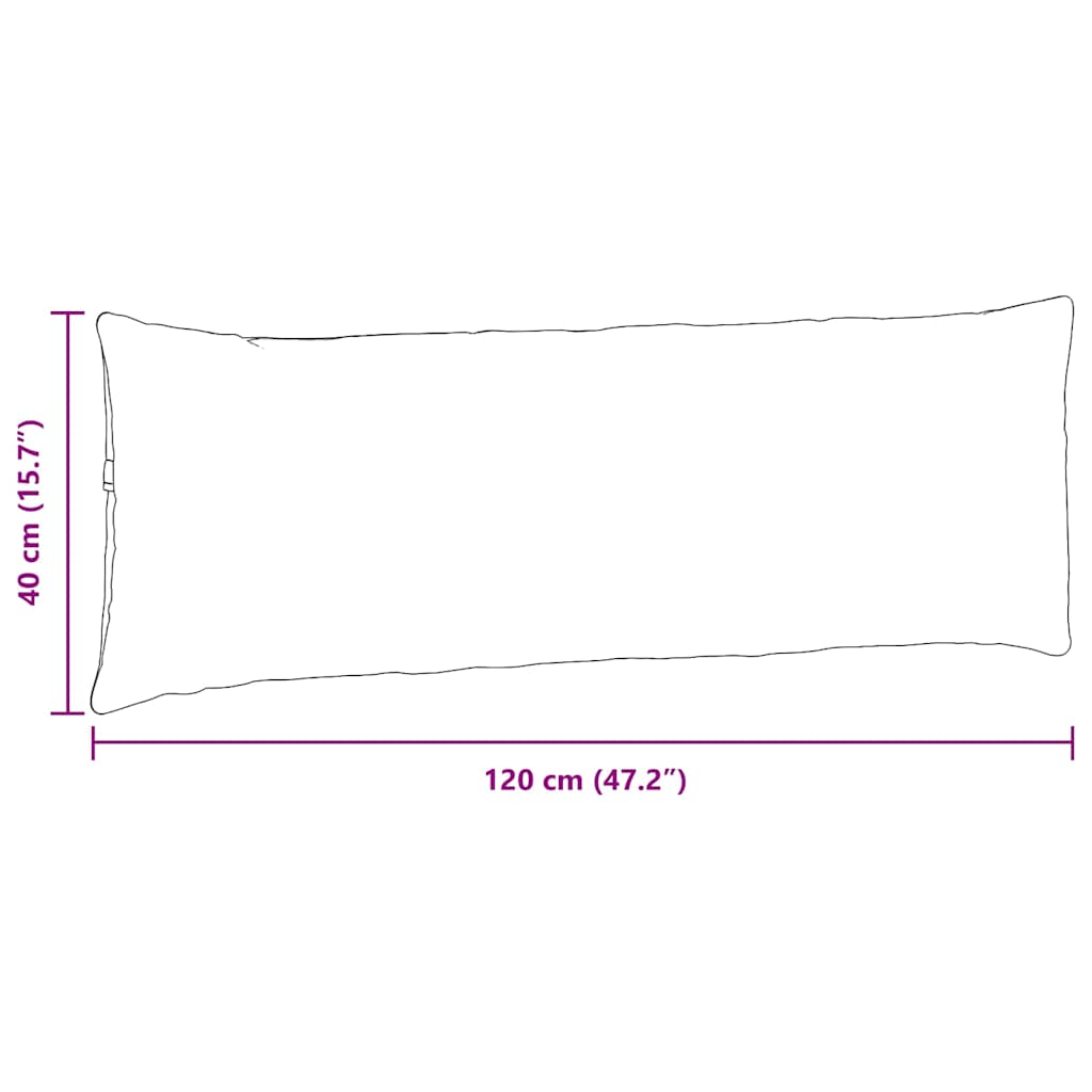 Sofa Pillows 2 pcs Black 120 x 40 cm Corduroy Fabric