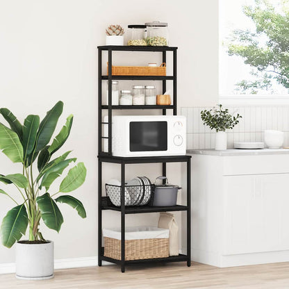Kitchen Shelf Black Oak 60 x 40 x 168 cm Engineered Wood