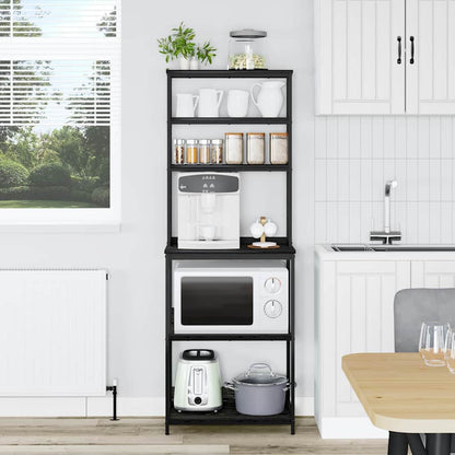 Kitchen Shelf Black Oak 60 x 40 x 168 cm Engineered Wood