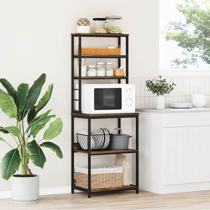 Kitchen Shelf Smoked Oak 60 x 40 x 168 cm Engineered Wood