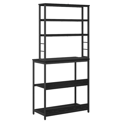 Kitchen Shelf Black Oak 80 x 40 x 168 cm Engineered Wood