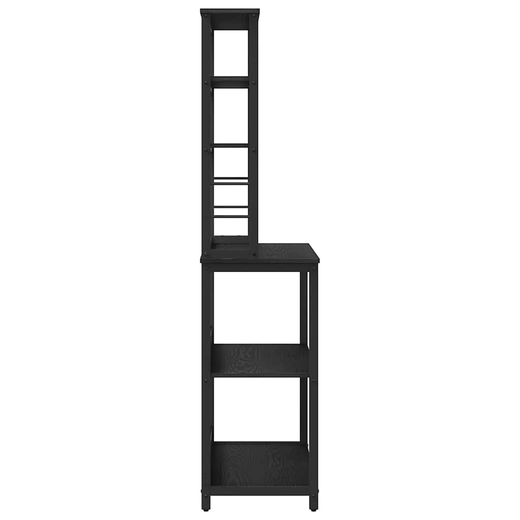 Kitchen Shelf Black Oak 80 x 40 x 168 cm Engineered Wood