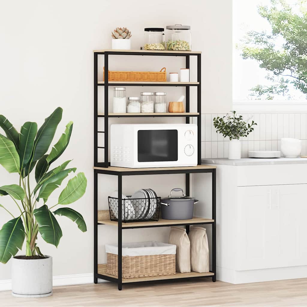 Kitchen Shelf Sonoma Oak 80 x 40 x 168 cm Engineered Wood