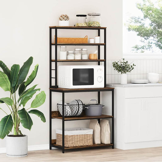 Kitchen Shelf Smoked Oak 80 x 40 x 168 cm Engineered Wood