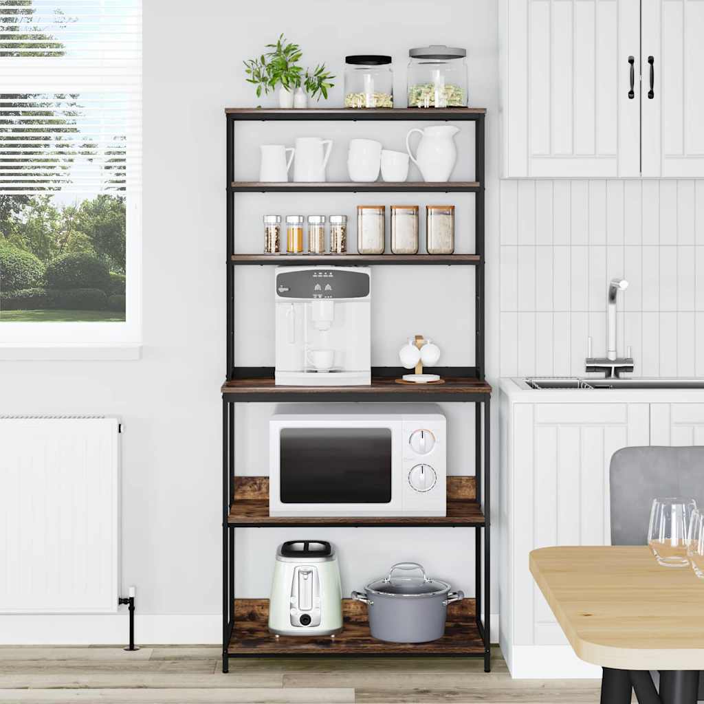 Kitchen Shelf Smoked Oak 80 x 40 x 168 cm Engineered Wood