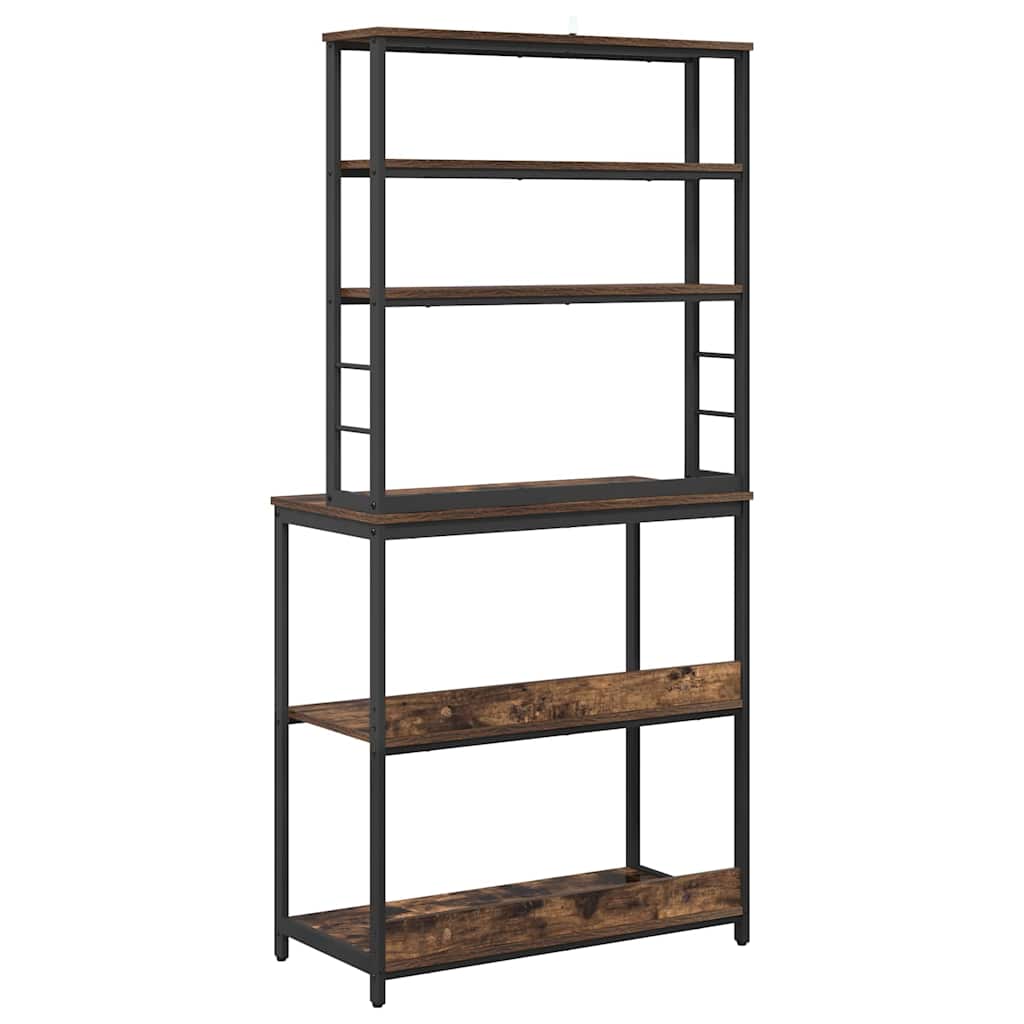 Kitchen Shelf Smoked Oak 80 x 40 x 168 cm Engineered Wood