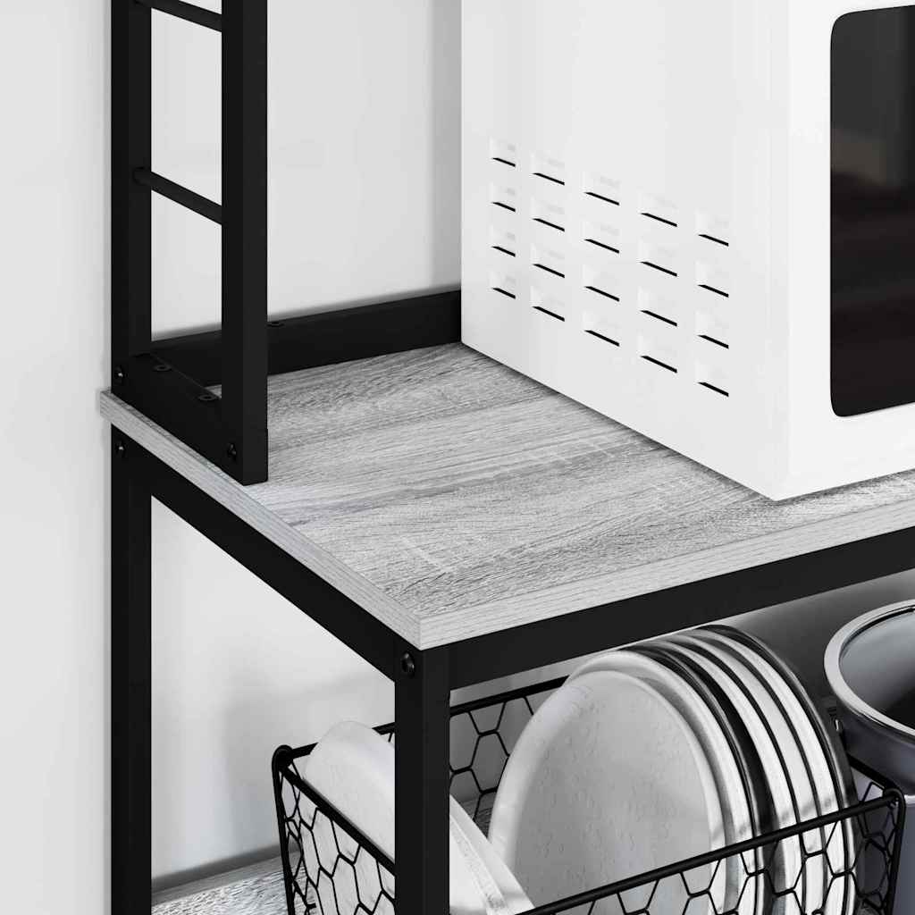 Kitchen Shelf Grey Sonoma 80 x 40 x 168 cm Engineered Wood