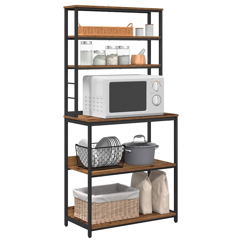 Kitchen Shelf Old Wood 80 x 40 x 168 cm Engineered Wood