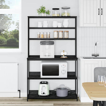 Kitchen Shelf Black Oak 100 x 40 x 168 cm Engineered Wood