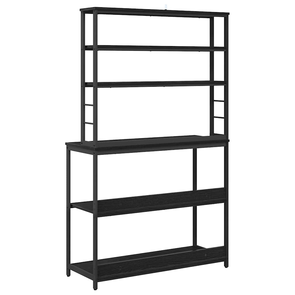 Kitchen Shelf Black Oak 100 x 40 x 168 cm Engineered Wood