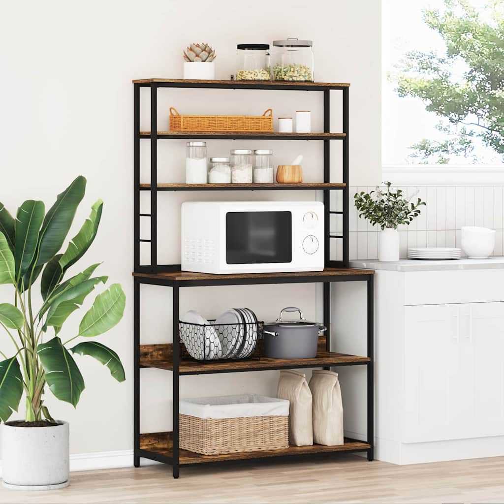 Kitchen Shelf Smoked Oak 100 x 40 x 168 cm Engineered Wood