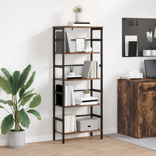 Bookshelf Smoked Oak 60 x 29.5 x 149 cm Engineered Wood