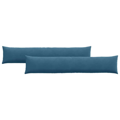 Sofa Pillows 2 pcs Blue 200 x 40 cm Corduroy Fabric