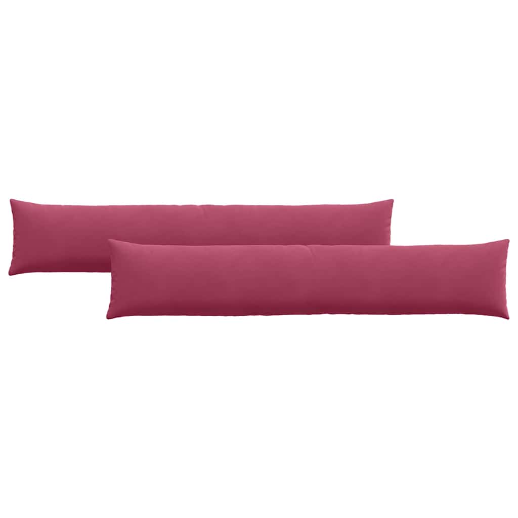 Sofa Pillows 2 pcs Wine Red 200 x 40 cm Corduroy Fabric