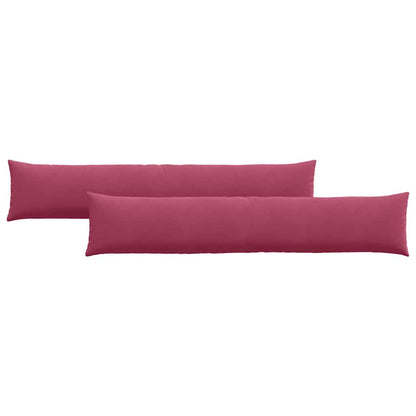 Sofa Pillows 2 pcs Wine Red 200 x 40 cm Corduroy Fabric