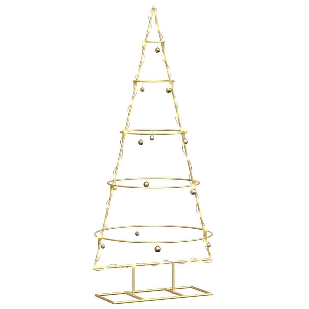 Metal Christmas Tree with Stand Gold 125 cm Powder-coated steel