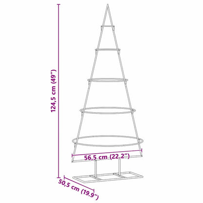 Metal Christmas Tree with Stand Gold 125 cm Powder-coated steel