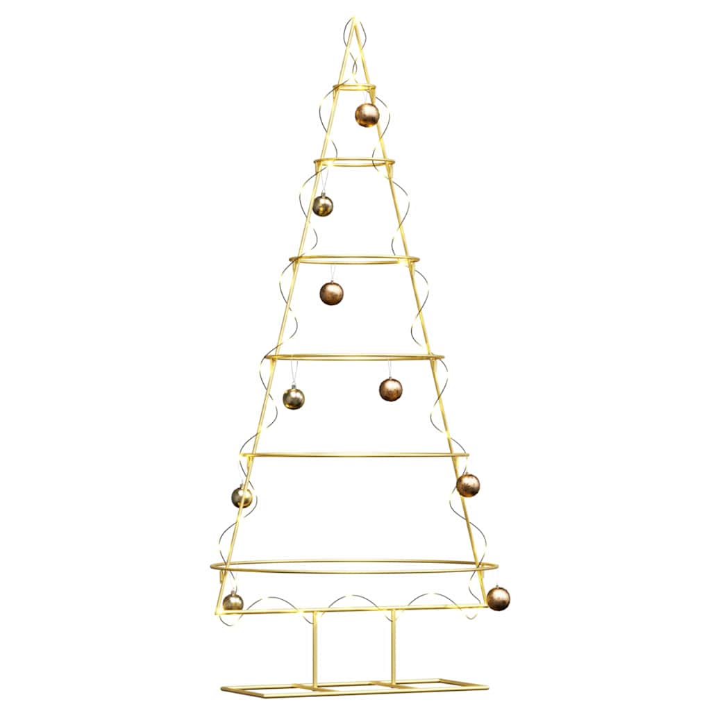 Metal Christmas Tree with Stand Gold 150 cm Powder-coated steel
