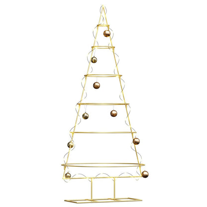 Metal Christmas Tree with Stand Gold 150 cm Powder-coated steel
