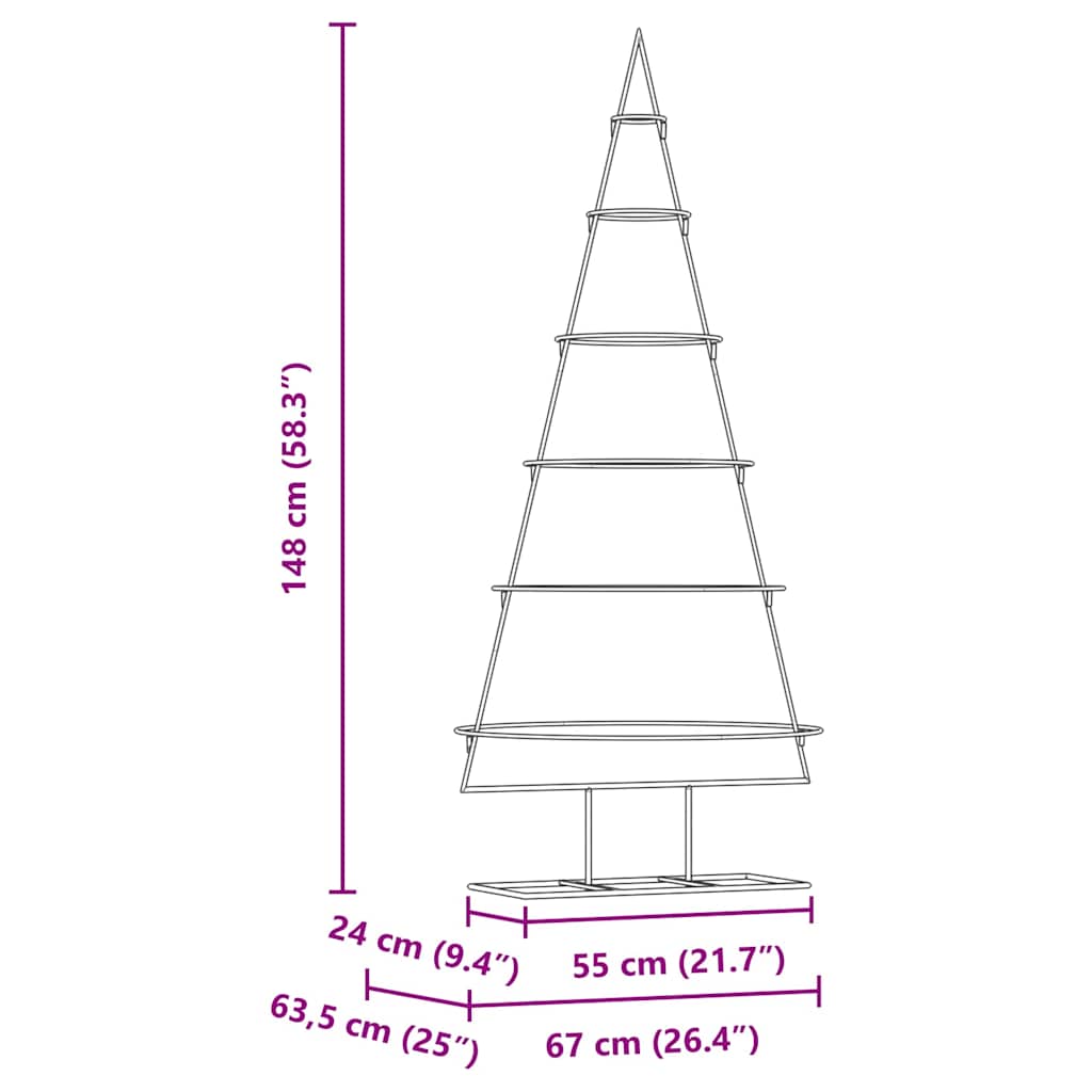 Metal Christmas Tree with Stand Gold 150 cm Powder-coated steel
