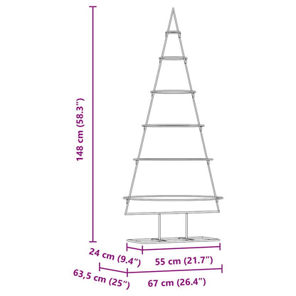 Metal Christmas Tree with Stand Gold 150 cm Powder-coated steel