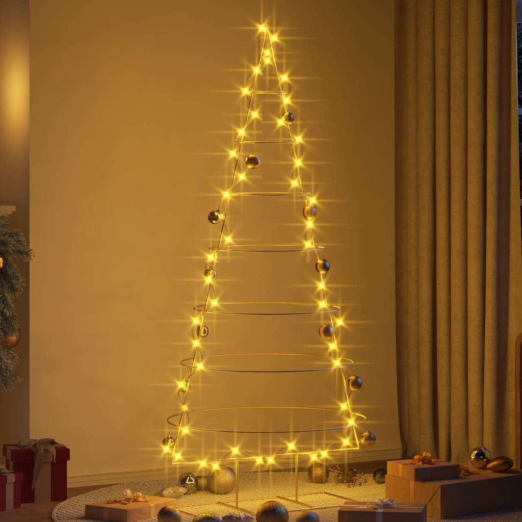 Metal Christmas Tree with Stand Gold 210 cm Powder-coated steel