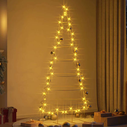 Metal Christmas Tree with Stand Gold 210 cm Powder-coated steel