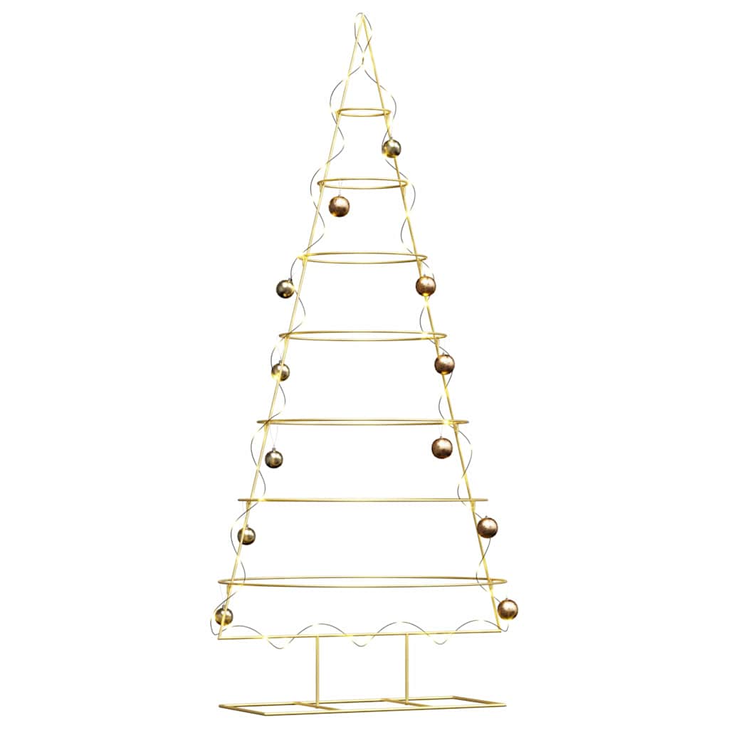Metal Christmas Tree with Stand Gold 210 cm Powder-coated steel