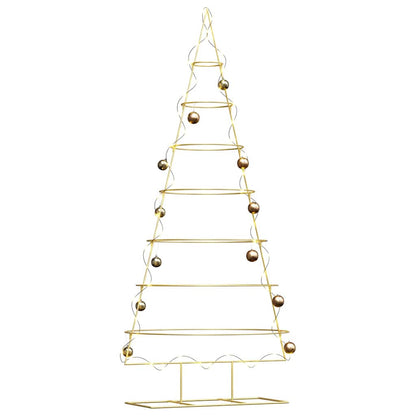 Metal Christmas Tree with Stand Gold 210 cm Powder-coated steel