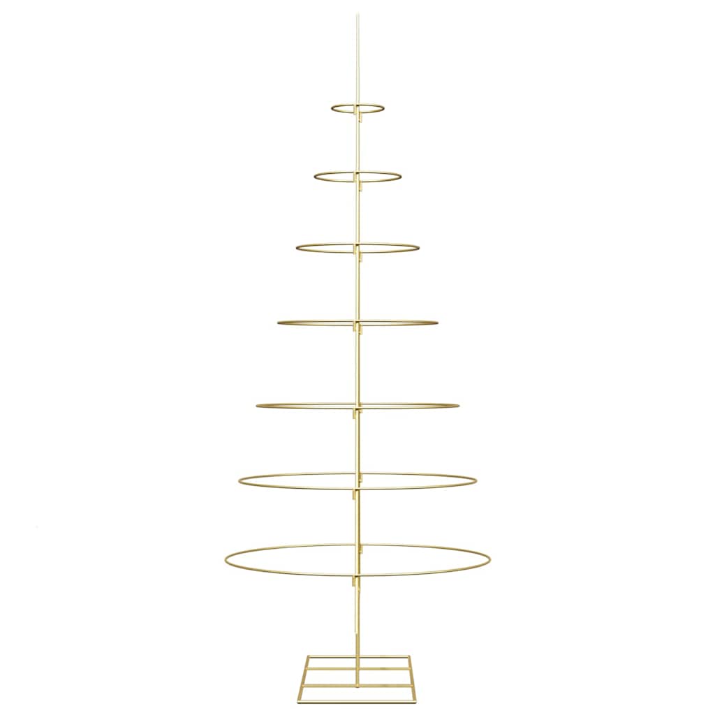 Metal Christmas Tree with Stand Gold 210 cm Powder-coated steel