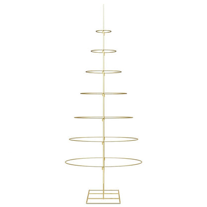 Metal Christmas Tree with Stand Gold 210 cm Powder-coated steel
