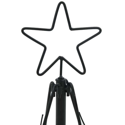 Christmas Cone Tree with Stand Black 60 cm Steel