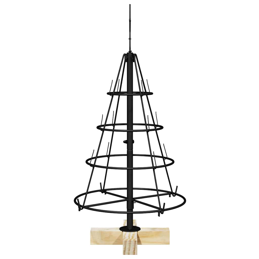 Christmas Cone Tree with Stand Black 60 cm Steel