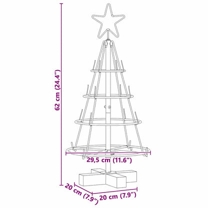 Christmas Cone Tree with Stand Black 60 cm Steel