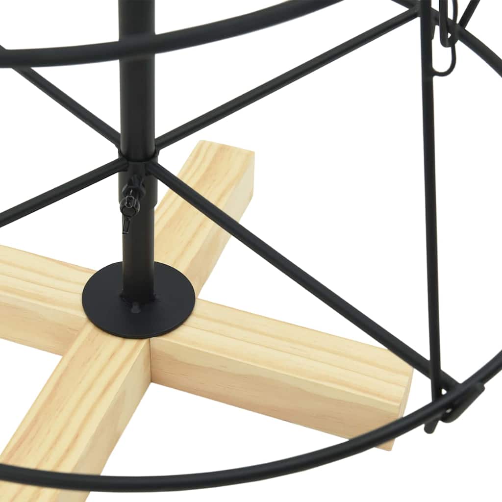 Christmas Cone Tree with Stand Black 90 cm Steel