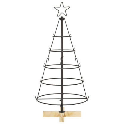 Christmas Cone Tree with Stand Black 90 cm Steel