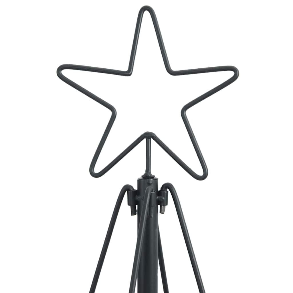 Christmas Cone Tree with Stand Black 150 cm Steel