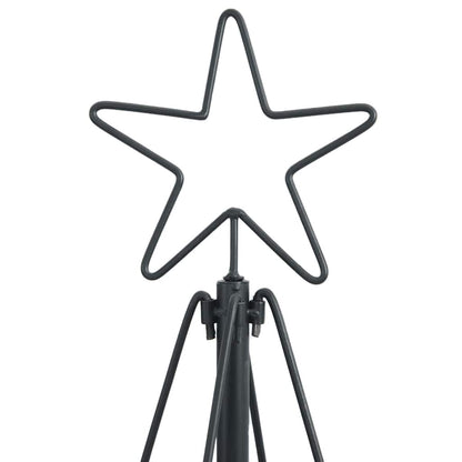 Christmas Cone Tree with Stand Black 150 cm Steel