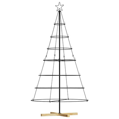 Christmas Cone Tree with Stand Black 180 cm Steel